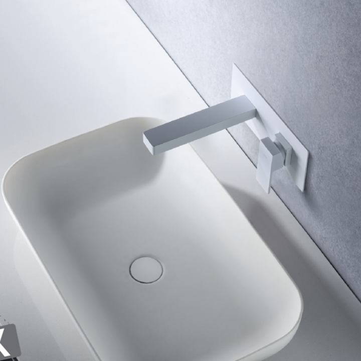 Monomando lavabo empotrado SUIZA blanco mate - GLE020/BL