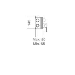 Monomando ducha empotrado 2-vías IMEX cromo - GSM02V - Imex