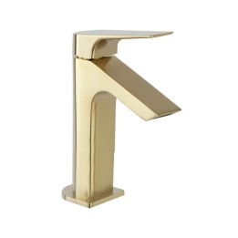 Monomando lavabo cascada URBAN CHIC oro cepillado - 210101OC