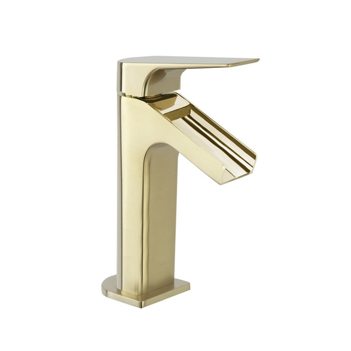 Monomando lavabo cascada URBAN CHIC oro cepillado - 213101OC 1