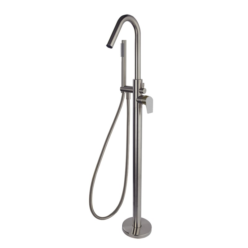 Monomando baño-ducha a suelo URBAN CHIC niquel cepillado - 218503DNC