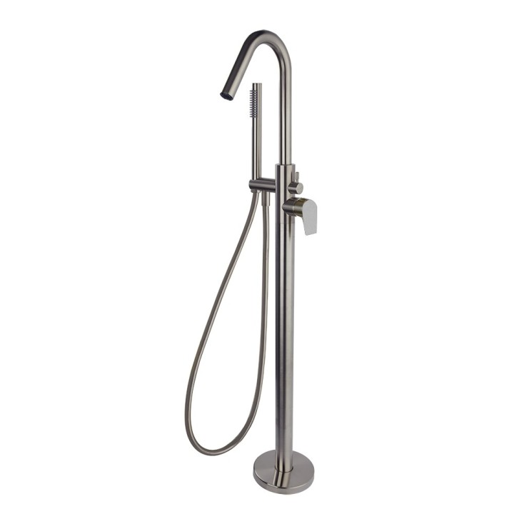 Monomando baño-ducha a suelo URBAN CHIC niquel cepillado - 218503DNC