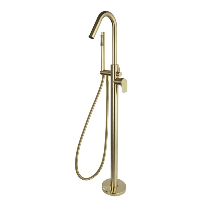 Monomando baño-ducha a suelo URBAN CHIC oro cepillado - 218503DOC 1