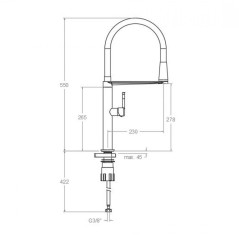 Monomando fregadero caño extraíble MAGNET cromo - 388801MC