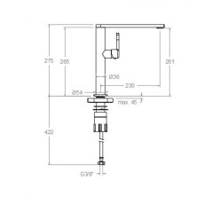 Monomando fregadero SQUARE cromo - 388401MA