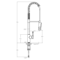 Monomando fregadero industrial PROFESSIONAL cromo - 386701MC