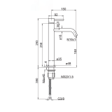 Monomando lavabo alto TUBE cromo - 40109 2
