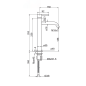 Monomando lavabo alto TUBE negro cromo - 40109/BC