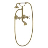 Bimando baño-ducha mural TRES-CLASIC laton viejo mate - 24217601LM 1