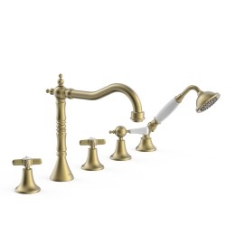 Bimando bañera repisa TRES-CLASIC latón viejo mate - 24214601LM
