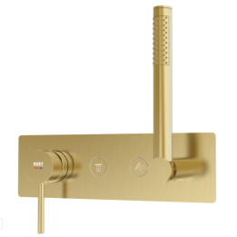 Kit monomando ducha empotrado 2-vías TUBE dorado - 40148/G 1