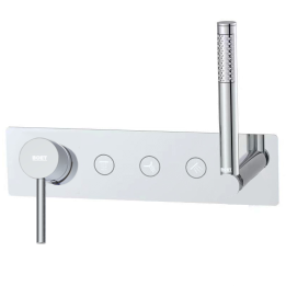 Kit monomando ducha empotrado 3-vías TUBE cromo - 40149 1