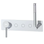 Kit monomando ducha empotrado 3-vías TUBE cromo - 40149