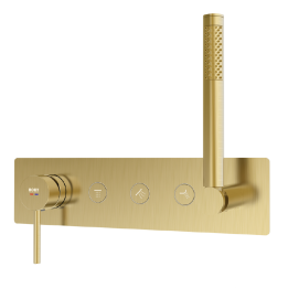 Kit monomando ducha empotrado 3-vías TUBE dorado - 40149/G 1