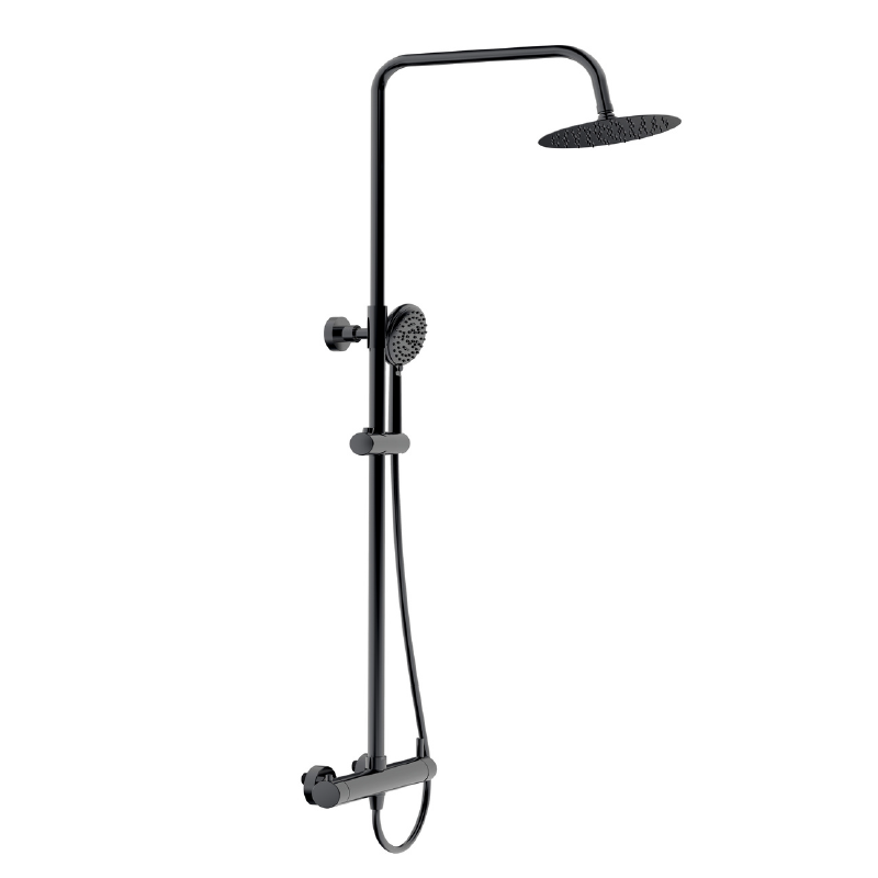 Conjunto monomando ducha TUBE negro cromo - 82430/3/BC