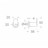 Percha pared ERGOS cromo - COLG01 2