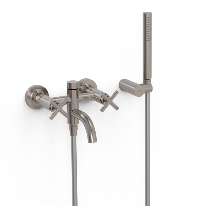 Bimando baño-ducha MONTBLANC-TRES acero - 28317601AC 1