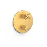 Termostático ducha empotrado 2-Vías MONTBLANC-TRES THERM-BOX oro mate - 28325001OM 1