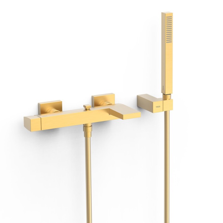 Monomando baño-ducha SLIM-TRES oro mate - 20217001OM 1