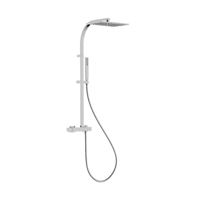 Conjunto monomando ducha SLIM-TRES MURAL cromo - 20219101