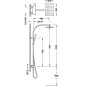 Conjunto monomando ducha SLIM-TRES MURAL cromo - 20219101
