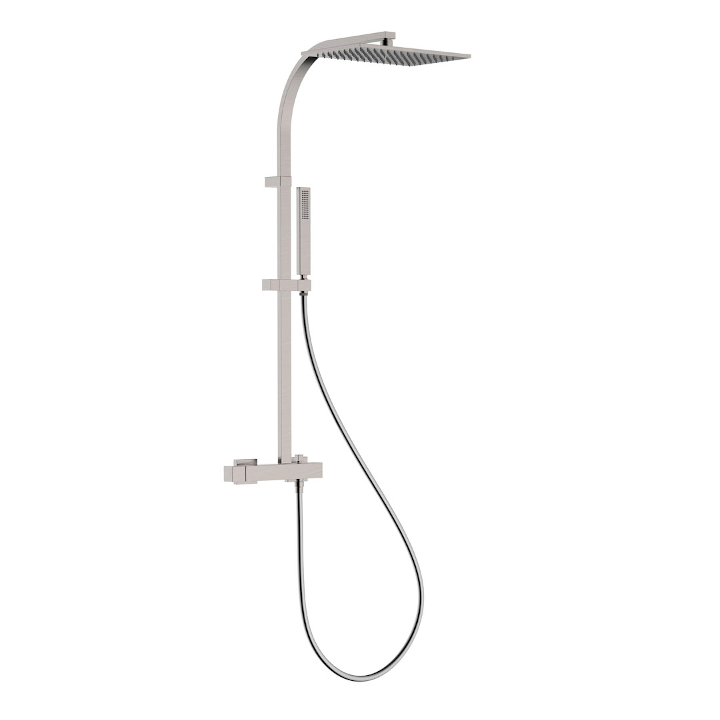 Conjunto monomando ducha SLIM-TRES MURAL acero - 20219101AC 1