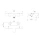 Termostático baño-ducha MONZA oro rosa cepillado - BTM039-4ORC