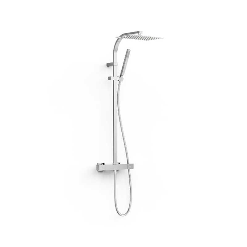 Conjunto termostático ducha OVER-WALL cromo - 19039306