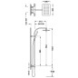 Conjunto termostático ducha OVER-WALL cromo - 19039306