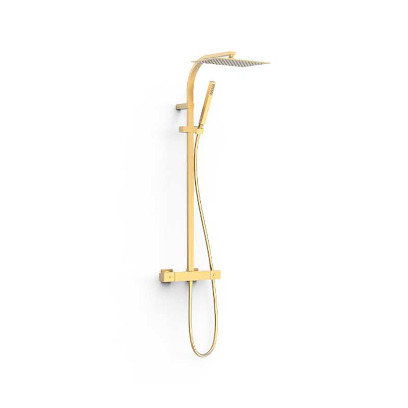 Conjunto termostático ducha OVER-WALL oro mate - 19039306OM