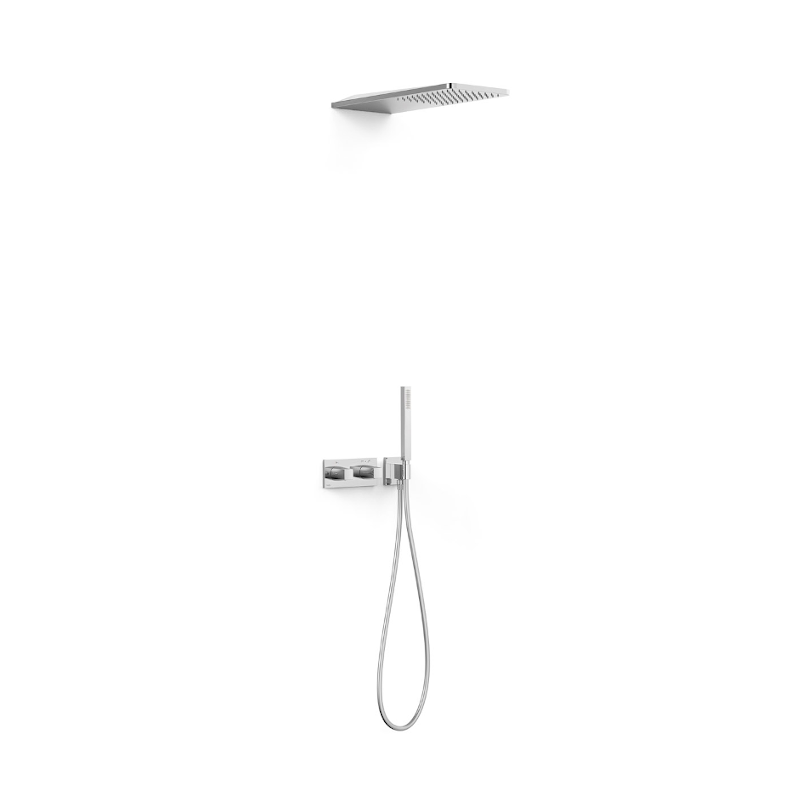 Kit termostático ducha empotrado 2-vías B-SYSTEM cromo - 30725205