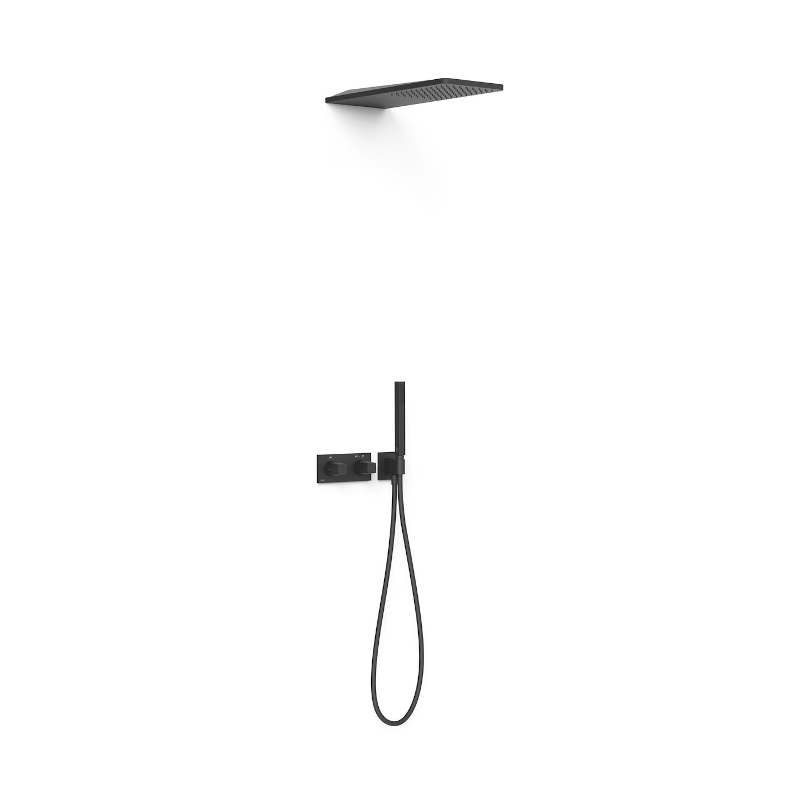 Kit termostático ducha empotrado 2-vías B-SYSTEM negro mate - 30725205NM
