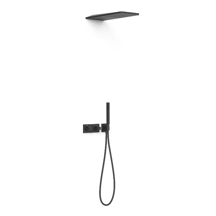 Kit termostático ducha empotrado 2-vías B-SYSTEM negro mate - 30725205NM 1