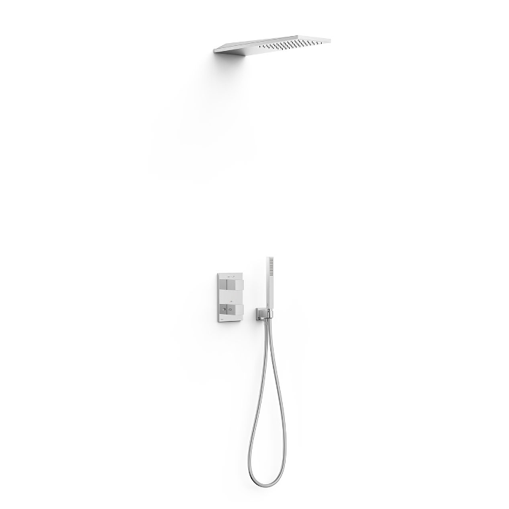 Kit termostático ducha empotrado 2-vías SLIM-TRES THERM-BOX cromo - 20225055 1