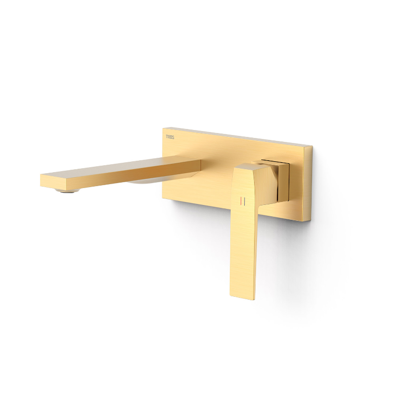 Monomando lavabo empotrado SLIM-TRES oro mate - 2023003*OM