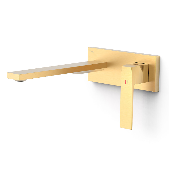 Monomando lavabo empotrado SLIM-TRES oro mate - 2023003*OM 3