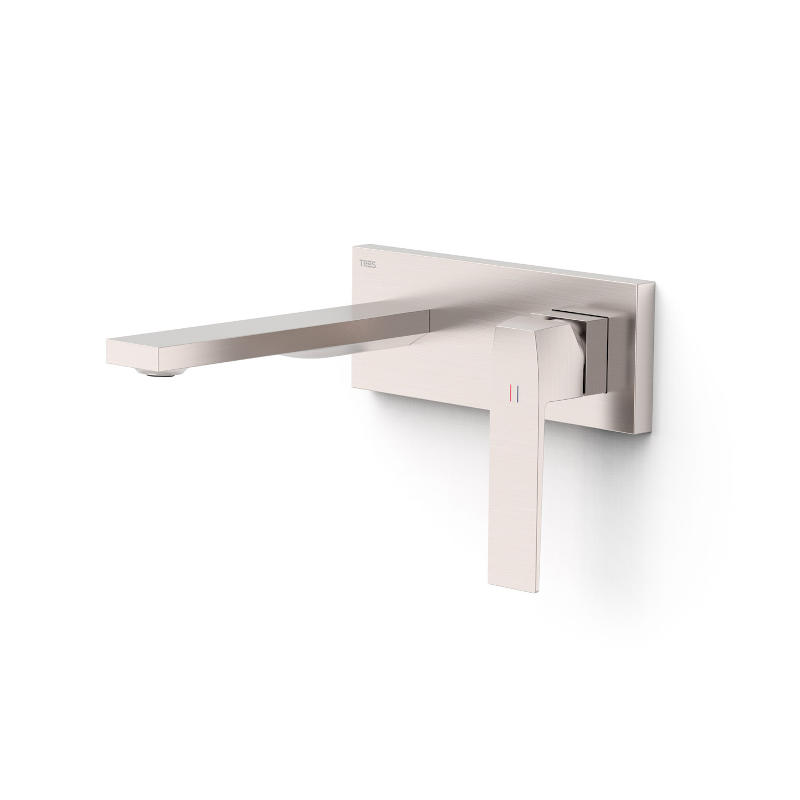 Monomando lavabo empotrado SLIM-TRES acero - 2023003*AC