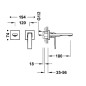 Monomando lavabo empotrado SLIM-TRES acero - 2023002*AC
