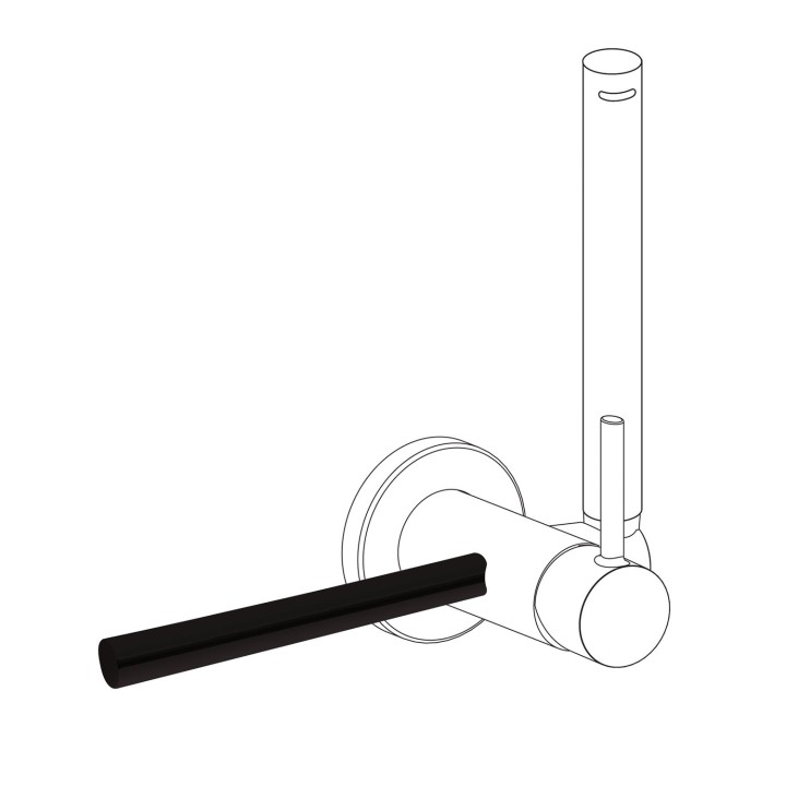 Accesorio porta toallas bidé WC negro mate - 03412401NM 1