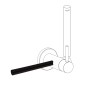 Accesorio porta toallas para bidé WC negro mate - 03412401NM