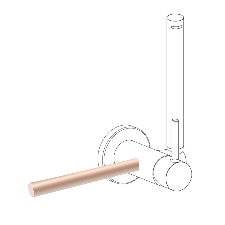 Accesorio porta toallas bidé WC oro rosa mate - 03412401OPM 1