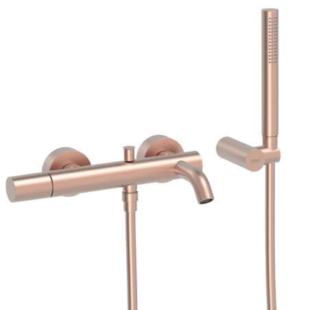 Monomando baño-ducha STUDY-TRES oro rosa mate- 26117001OPM - Tres