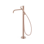 Monomando baño-ducha a suelo STUDY-TRES oro rosa mate - 26247005OPM