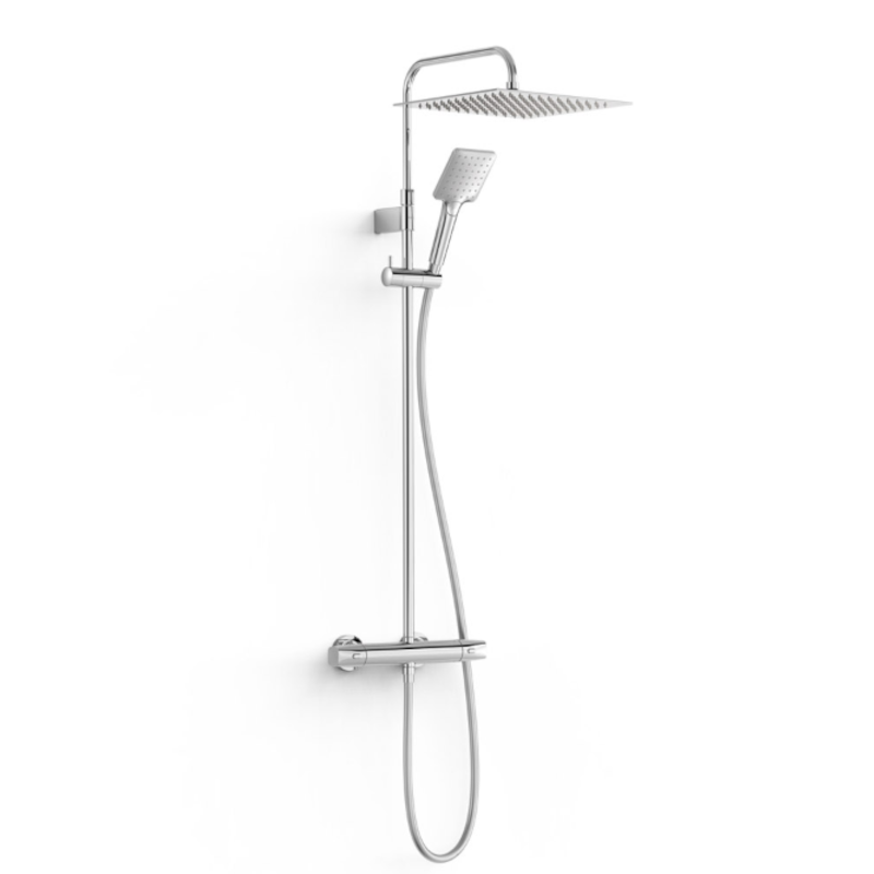 Conjunto termostático ducha OVER-WALL cromo - 19038702
