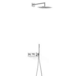 Kit termostático ducha empotrado 2-vías B-SYSTEM cromo - 30735204 1