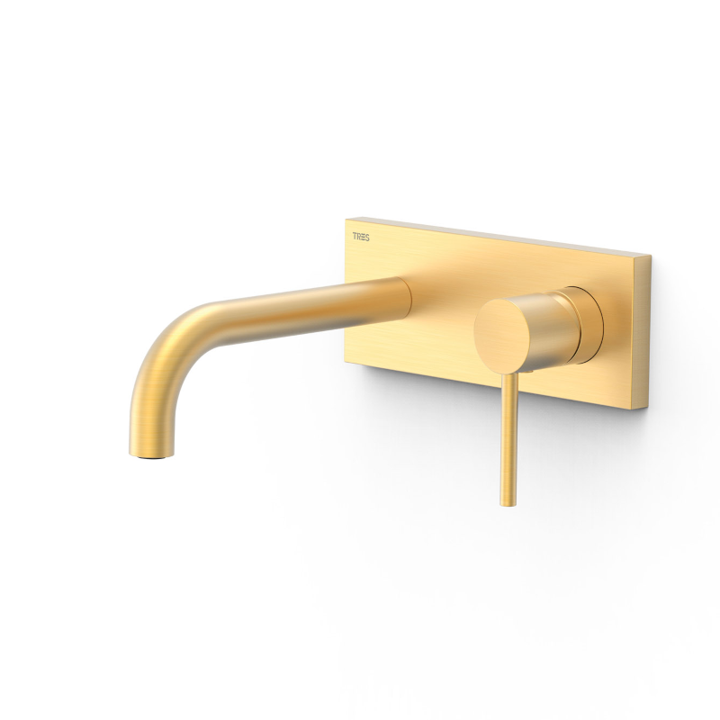 Monomando lavabo empotrado STUDY-TRES oro mate - 2623003*OM