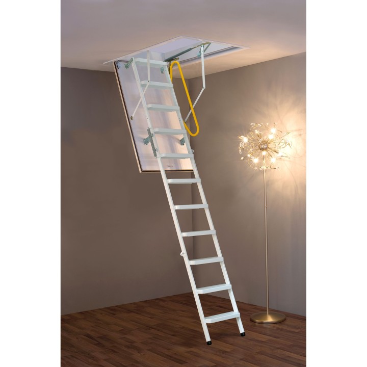 Escalera escamoteable de tramos EM-3 ISO metálica lacada - Maydisa 4