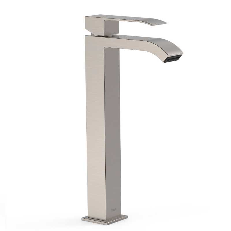 Monomando lavabo alto XL cascada CUADRO-TRES acero - 00681001AC