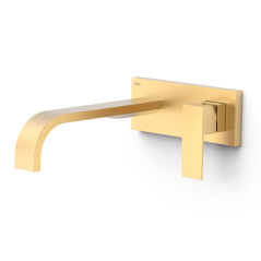 Monomando lavabo empotrado CUADRO-TRES oro mate - 0063001*OM - Tres