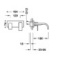 Monomando lavabo empotrado CUADRO-TRES acero - 0063003*AC